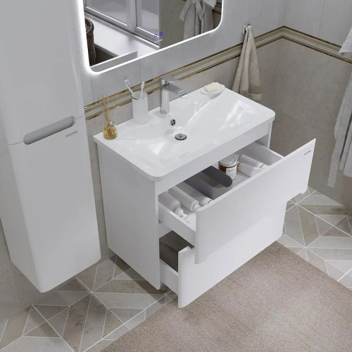 Тумба под раковину Grossman Адель 80 108023 цвет Белый глянцевый