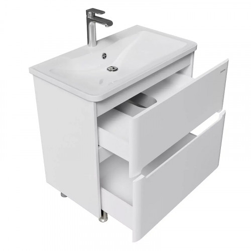 Тумба под раковину Grossman Адель 80 108023 цвет Белый глянцевый