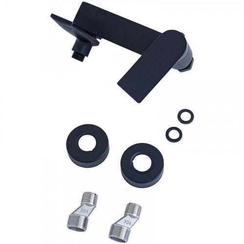 Смеситель для ванны Orange Berni M09-100b Черный матовый латунь на стену