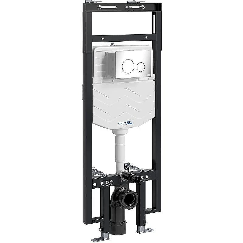 Инсталляция WasserKRAFT Dinkel 58TLT.010.ME.CH02 для унитаза с клавишей смыва Хром