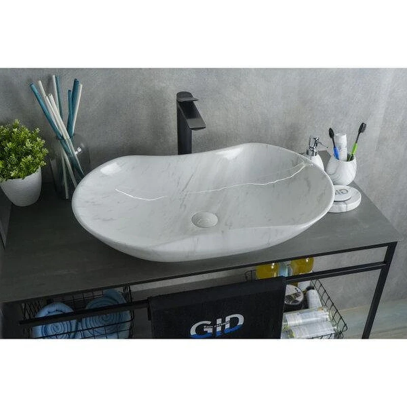 Раковина-чаша Gid Lago Mnc503H012 66,5 54464 цвет Под камень глянцевый