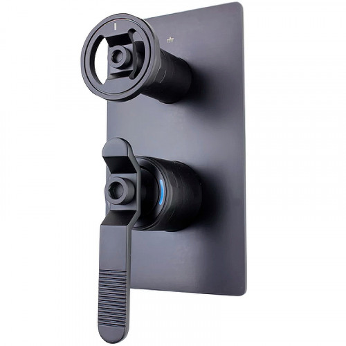 Душевая система Bronze de Luxe 1760'S Loft 6630SB Чёрная матовая латунь встраиваемый