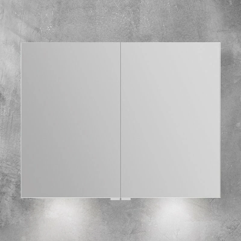Зеркальный шкаф BelBagno SPC 90 SPC-2A-DL-BL-900 с подсветкой Белый стекло
