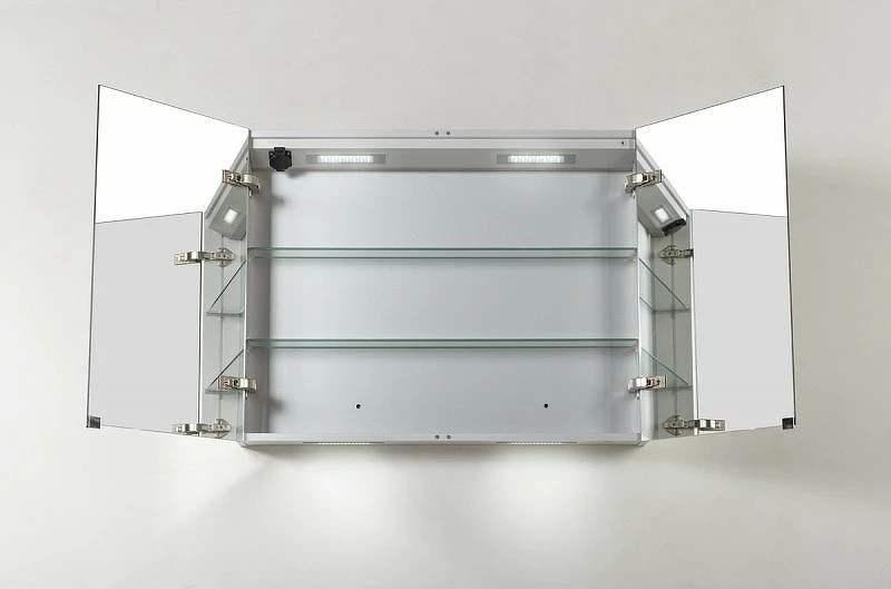 Зеркальный шкаф BelBagno SPC 90 SPC-2A-DL-BL-900 с подсветкой Белый стекло