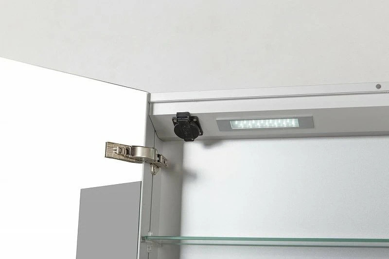 Зеркальный шкаф BelBagno SPC 90 SPC-2A-DL-BL-900 с подсветкой Белый стекло