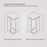 Душевой уголок AM.PM X-Joy 100х80 W94G-403-100280-BT1K профиль Черный матовый стекло прозрачное