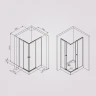 Душевой уголок AM.PM X-Joy 100х80 W94G-403-100280-BT1K профиль Черный матовый стекло прозрачное