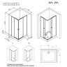 Душевой уголок AM.PM X-Joy 100х80 W94G-403-100280-BT1K профиль Черный матовый стекло прозрачное