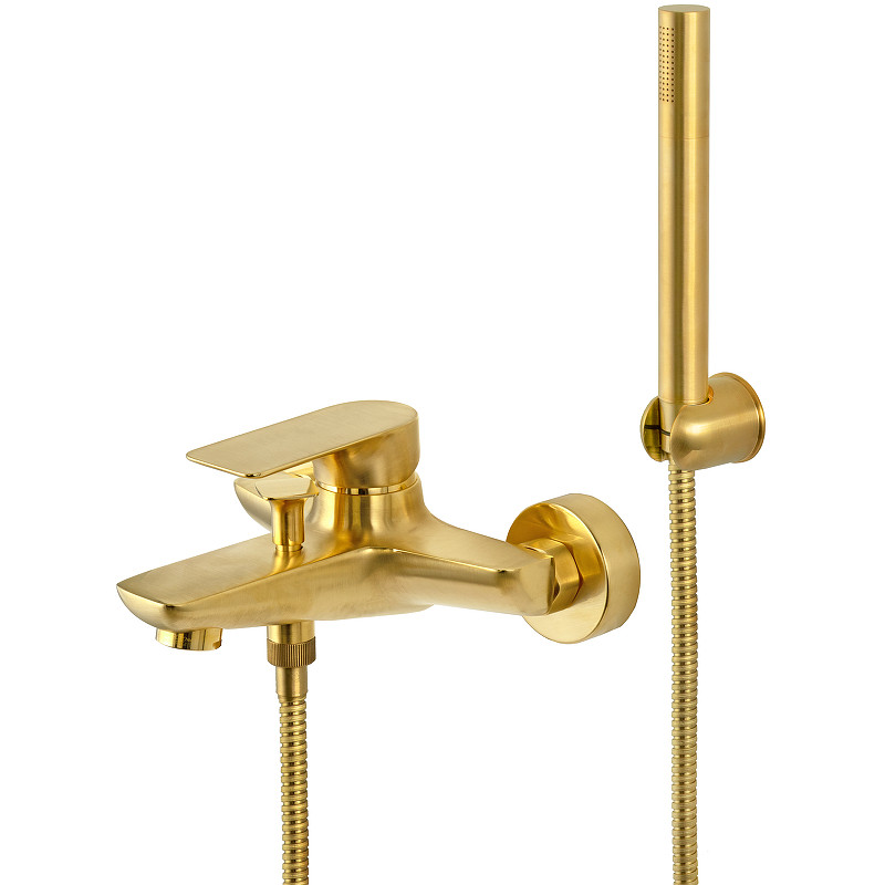Смеситель для ванны Remer Infinity I02BG Золото брашированное латунь на стену