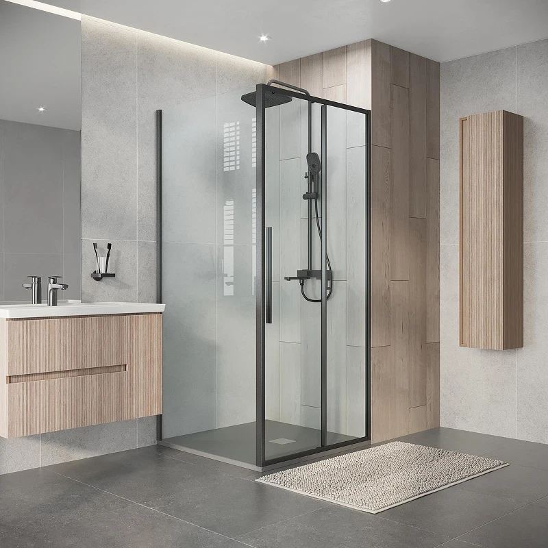 Душевой уголок Niagara Nova 90х90 NG-34-9AGR-A90GR-34 профиль Графит матовый стекло прозрачное
