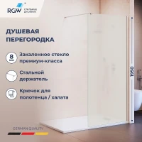 Душевая перегородка RGW Walk In (Волк-ин) WA-210 90 351021009-21 профиль Хром стекло матовое-сатинат