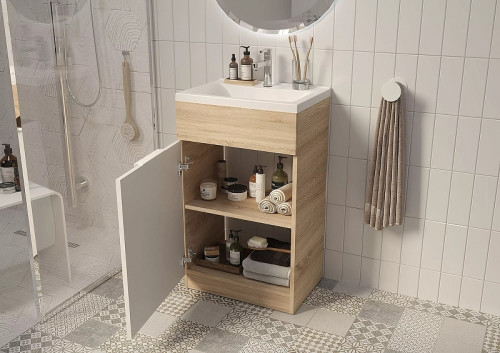 Тумба с раковиной 1MarKa Revo 50H Ц0000005037 Дуб Сонома МДФ / ЛДСП