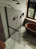 Душевая перегородка Maybah Glass MGD-727-6ш 790x1950 в широком профиле Черный стекло бронзовое