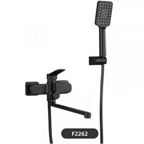 Смеситель для ванны Frap H62 F2262 универсальный Черный матовый латунь на стену