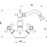 Смеситель для биде Migliore Princeton Plus ML.PRP-8044.CR Хром латунь