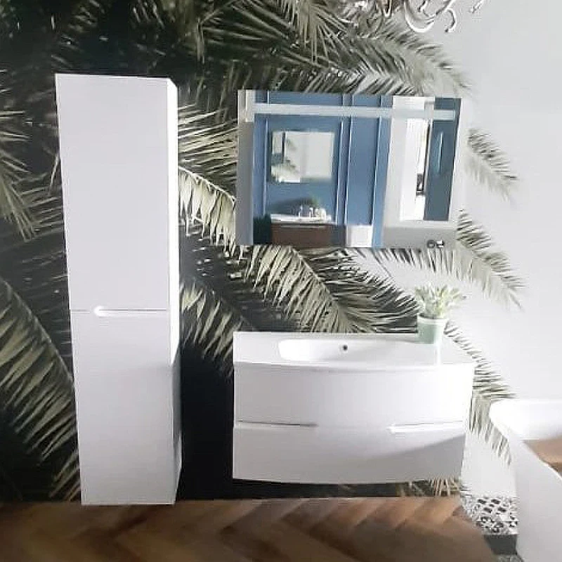 Шкаф пенал Jacob Delafon Nona 40 L EB1893LRU-G1C подвесной Белый глянцевый МДФ / ЛДСП