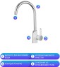 Смеситель для кухни Gappo G03-8 G4003-8 Белый Хром латунь