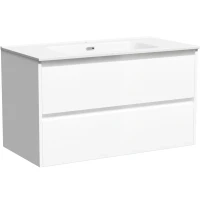 Тумба под раковину Sancos Libra 90 LB90W подвесная Белый глянец МДФ / ЛДСП