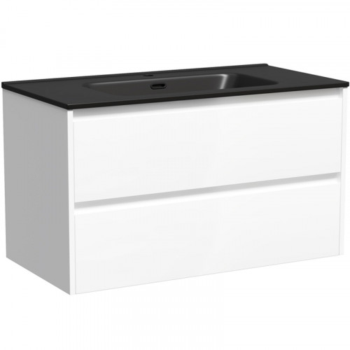 Тумба под раковину Sancos Libra 90 LB90W подвесная Белый глянец МДФ / ЛДСП