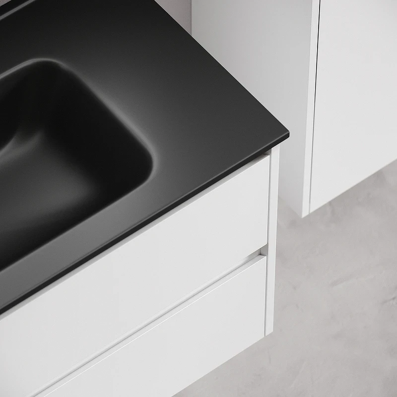 Тумба под раковину Sancos Libra 90 LB90W подвесная Белый глянец МДФ / ЛДСП