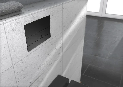 Кнопка смыва для инсталляции Tece Square II 9240837 PVD Polished Black Chrome