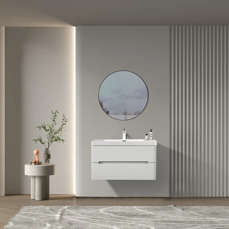 Тумба с раковиной Parly Spa River 80 River80 10110 подвесная Лилейно-белая