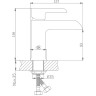 Смеситель для раковины Haiba HB12805-8 с гигиеническим душем Белый Хром