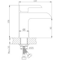 Смеситель для раковины Haiba HB12805-8 с гигиеническим душем Белый Хром