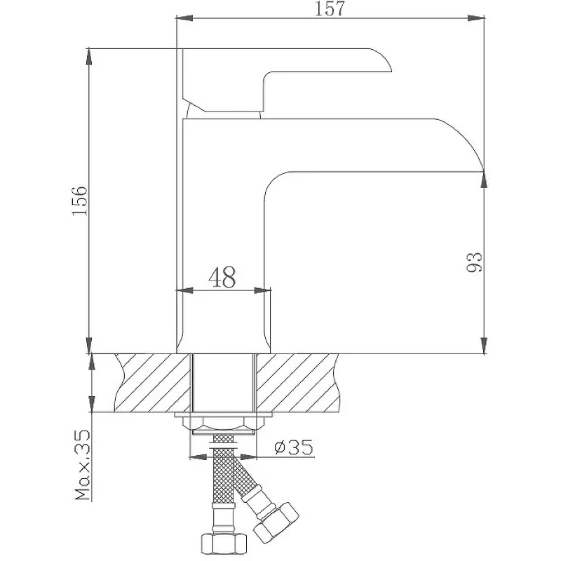 Смеситель для раковины Haiba HB12805-8 с гигиеническим душем Белый Хром