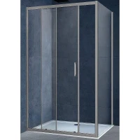 Душевой уголок Vincea Alpha 110x80 VSR-3AL8011CLGM профиль Вороненая сталь стекло прозрачное