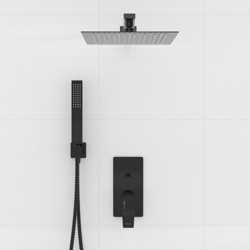 Душевая система WasserKRAFT А66209 Черный глянец латунь встраиваемый