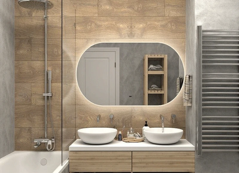 Зеркало Art&Max Torino AM-Tor-1200-700-DS-F с подсветкой с бесконтактным выключателем стекло