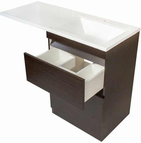 Тумба под раковину Style Line Даллас Люкс Plus 120 R СС-00000424 Венге МДФ / ЛДСП