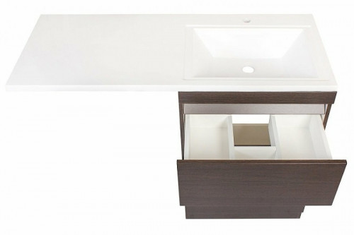 Тумба под раковину Style Line Даллас Люкс Plus 120 R СС-00000424 Венге МДФ / ЛДСП