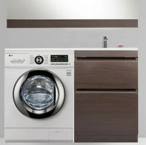 Тумба под раковину Style Line Даллас Люкс Plus 120 R СС-00000424 Венге МДФ / ЛДСП