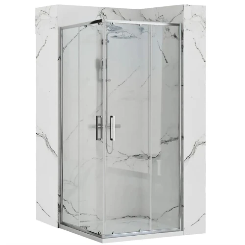Душевой уголок Loranto Neo 100х100 CS-21809-100 профиль Серебро стекло прозрачное
