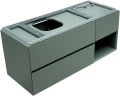 Тумба под раковину Allen Brau Infinity 120 L 1.21005.CGM подвесная цвет Олива матовая