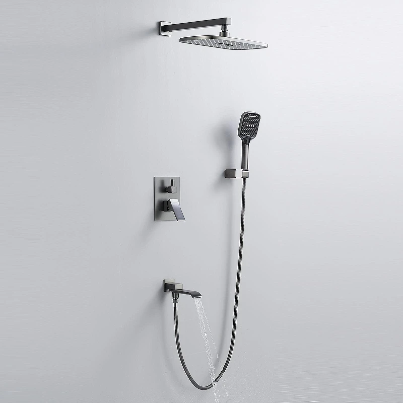 Душевая система Shevanik S4035T цвет Оружейная сталь