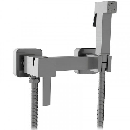 Гигиенический душ со смесителем CeramaLux DBS/008 Оружейная сталь латунь на стену