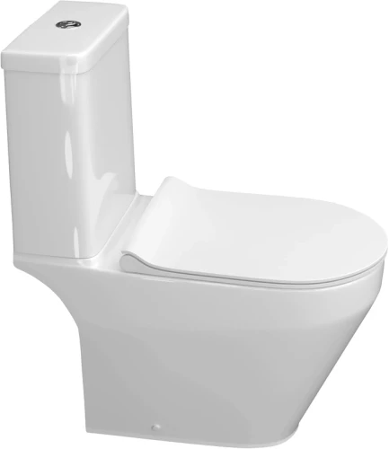 Унитаз компакт Laparet Correct с бачком и сиденьем Микролифт фарфор напольный