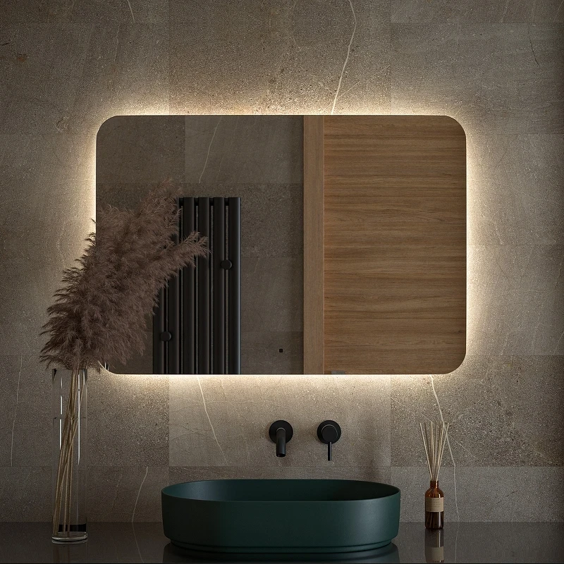 Зеркало Defesto Opti 100x70 DF 2809RH с подсветкой 32W-4500К/ИК - выключатель/Нейтральный белый свет