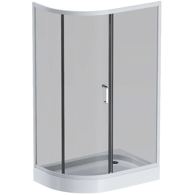 Душевой уголок AM.PM Like Solo Slide 120х80 W83G-302U120CG64 профиль Хром матовый стекло тонированное