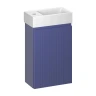 Тумба с раковиной Wellsee WC Area 40 L 221804002 подвесная цвет Синий матовый