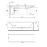 Фронтальная панель для ванны AM.PM Gem 150 W93A-150-070W-P Белая