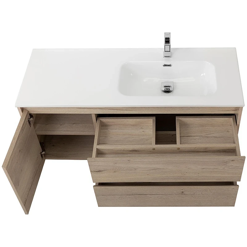 Тумба под раковину BelBagno Kraft 100 R KRAFT-1000-2C-1A-SO-RGB-R подвесная Rovere Galifax Bianco МДФ / ЛДСП