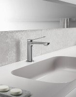 Смеситель для раковины Paffoni Tilt TI071BO Белый матовый латунь