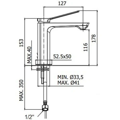 Смеситель для раковины Paffoni Tilt TI071BO Белый матовый латунь