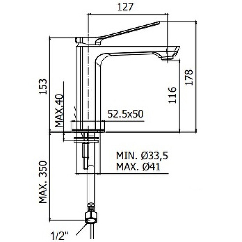 Смеситель для раковины Paffoni Tilt TI071BO Белый матовый латунь