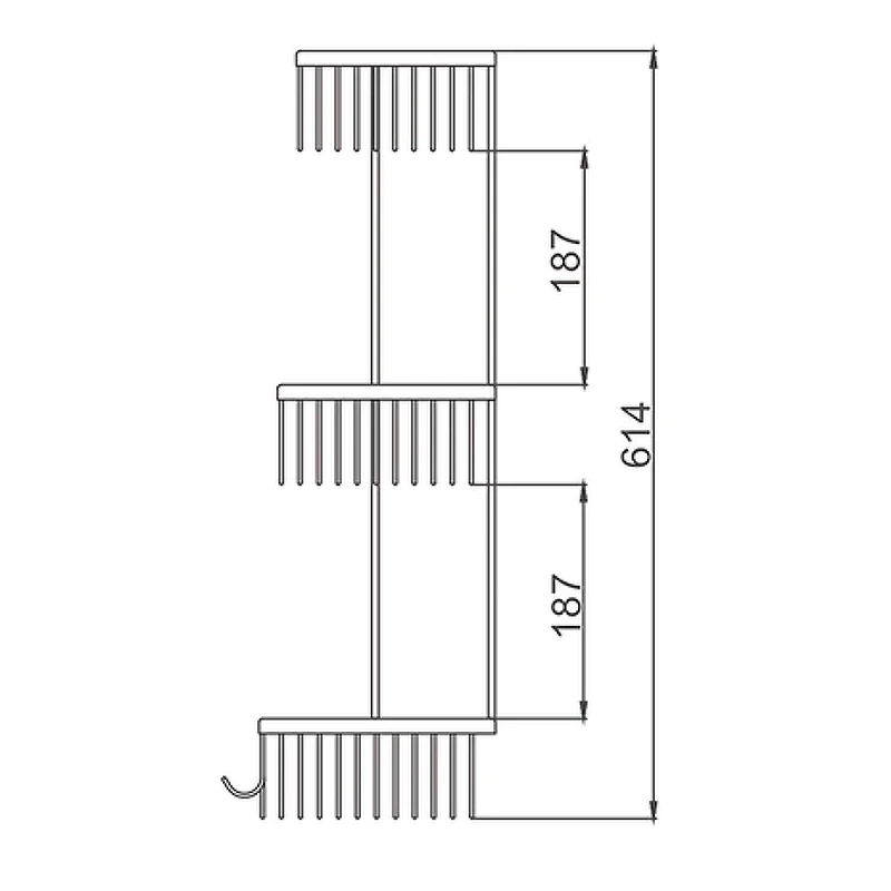 Полка корзина Frap F351-2 угловая Хром
