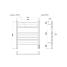 Электрический полотенцесушитель APEXTERMO Sfera 600x500 SF00165GM цвет Графит матовый